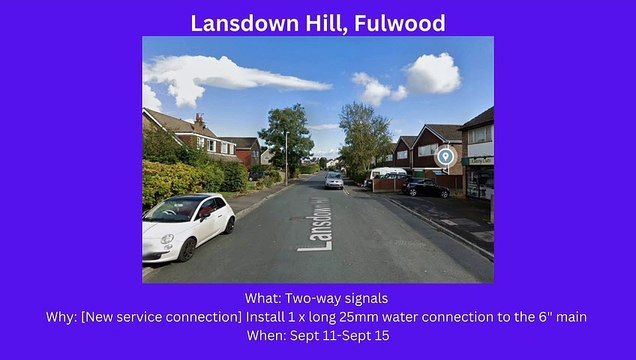 Preston roadworks starting Sept 11- Sept 17