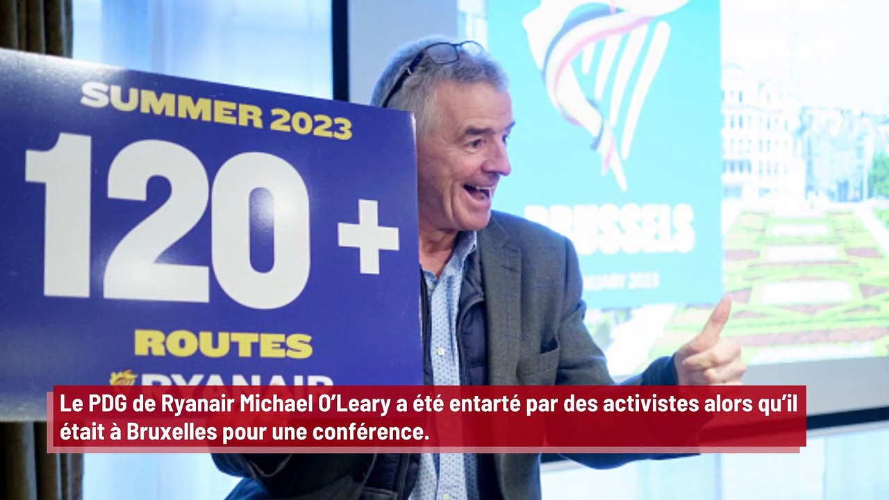 Entarté par des activistes, le PDG de Ryanair répond par l’humour !
