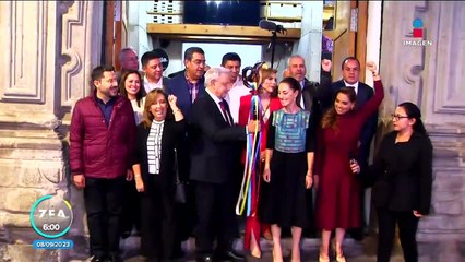 López Obrador entrega el bastón de mando a Claudia Sheinbaum