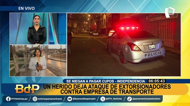 Un herido deja ataque de extorsionadores contra empresa de transportes en Independencia