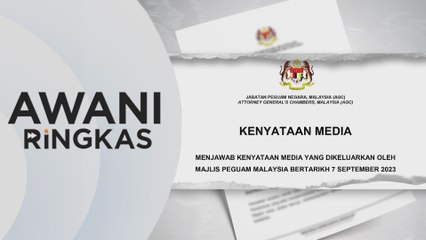 AWANI Ringkas: AGC tidak pernah guna perkataan menarik balik