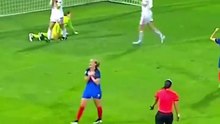 Crazy Moments In Woman's  Football  #shorts #funny #moments