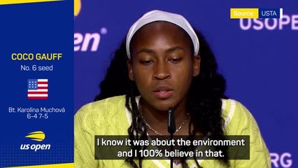 Télécharger la video: Gauff comments on protesters after reaching US Open final