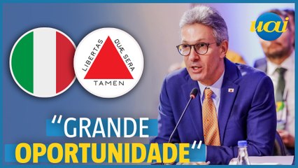 Zema viaja a Itália em busca de investimentos para MG