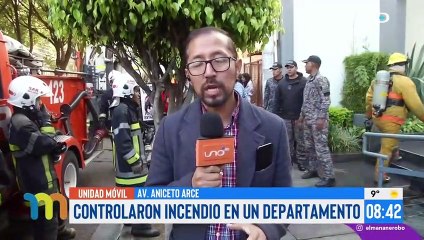 Evacuaron a habitantes de edificio por incendio en departamento