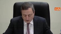 Mario Draghi: «Le misure della Bce aumenteranno la fiducia dei consumatori»