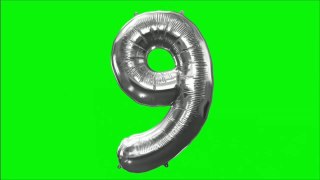 Green Screen Mylar Number balloons video effects