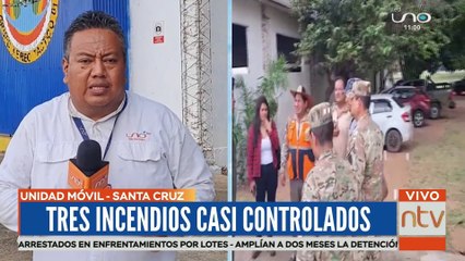 Tres incendios casi controlados en Roboré