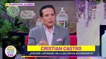 Cristian Castro REVELA la razón por la que Luis Miguel no lo saludó en su concierto en Argentina
