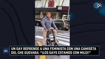 Un gay reprende a una feminista con una camiseta del Che Guevara: "¡Los gays estamos con Milei!"