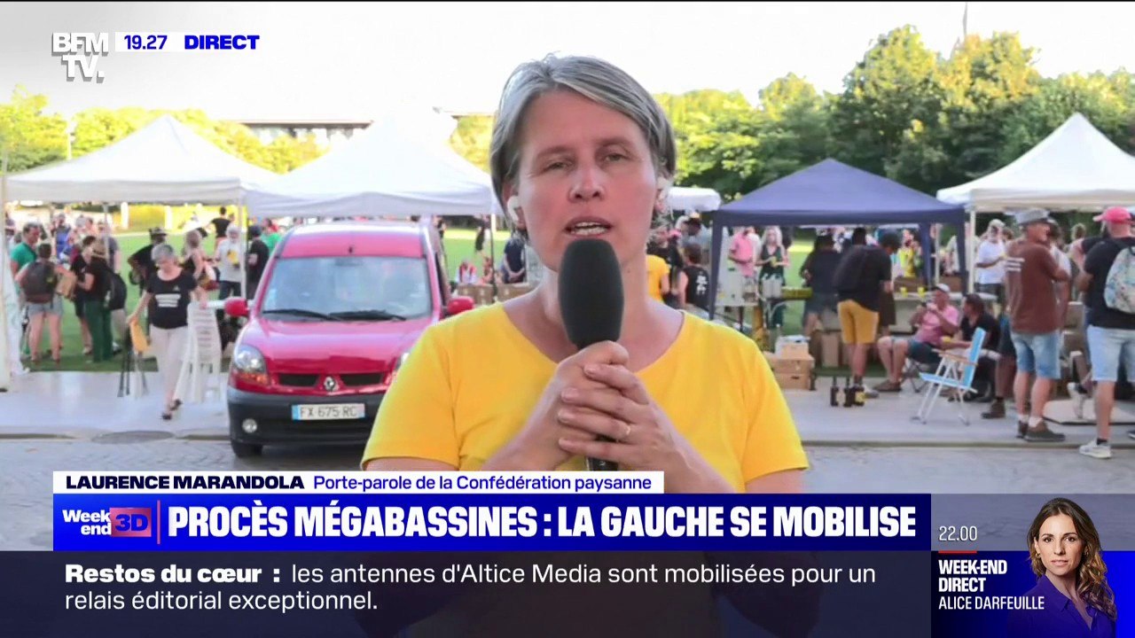 Procès de Niort contre les organisateurs des manifestations anti-mégabassines: "C'est de la répression de nos droits syndicaux", affirme Laurence Marandola (Confédération paysanne)