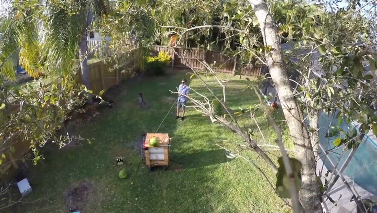 Watermelon Explodes From 20,000 Volts of Energy