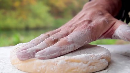 Guy Makes Gorgeous Pasta From Scratch in the Forrest