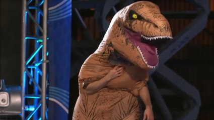 T Rex Amazes Fans On American Ninja Warrior Course