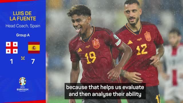 De La Fuente hails 'incredible' 16-year-old Yamal after Georgia thrashing