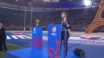 Emmanuel Macron sifflé au stade de France pour l'ouverture de la coupe du monde 2023 France - Nouvelle Zélande