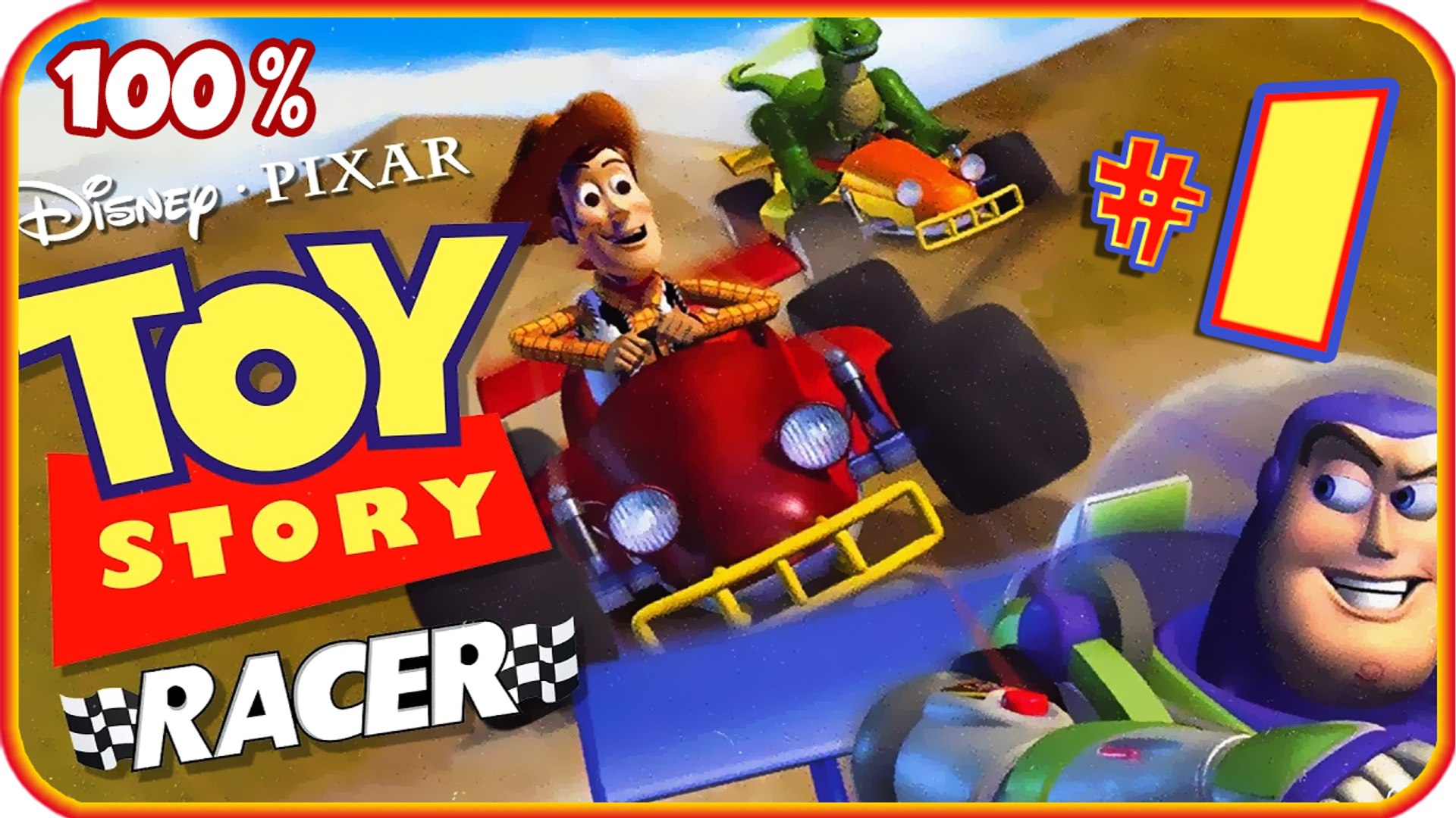 Disney Pixar Toy Story Racer Walkthrough Part 1 PS1 Unlocking Rex