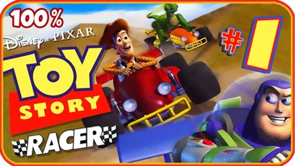 Disney • Pixar Toy Story Racer Walkthrough Part 1 (PS1) Unlocking Rex