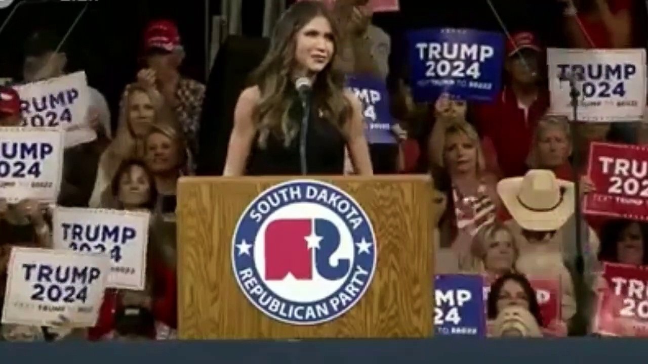 Gov. Kristi Noem  delivered a stunning speech at the Monumental Leaders Rally in Rapid City, South Dakota