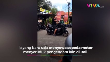 Nekat Sewa Motor, Bule Ini Seruduk Pengendara di Bali