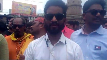 इटारसी - कथावाचक धीरेंद्र कृष्ण शास्त्री के खिलाफ निकाला पैदल मार्च