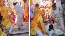 Panna: राजघराने की महारानी गिरफ्तार, जुगल किशोर में मंदिर के गर्भगृह में घुसकर आरती छीनने का प्रयास