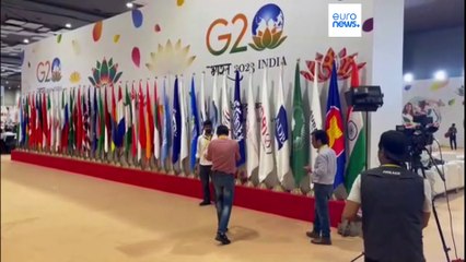 Скачать видео: Ouverture du G20 à New Dehli, sans Vladimir Poutine ni Xi Jinping