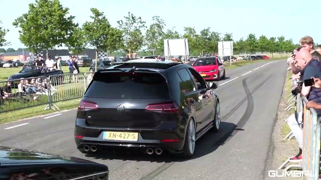 Volkswagen Golf 7 R vs Golf 7 GTI Clubsport - Launch Controls, Accelerations, Exhaust SOUNDS!