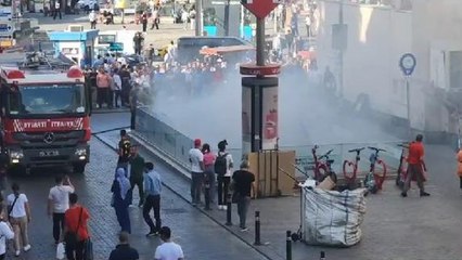 Vezneciler metro istasyonunda yangın