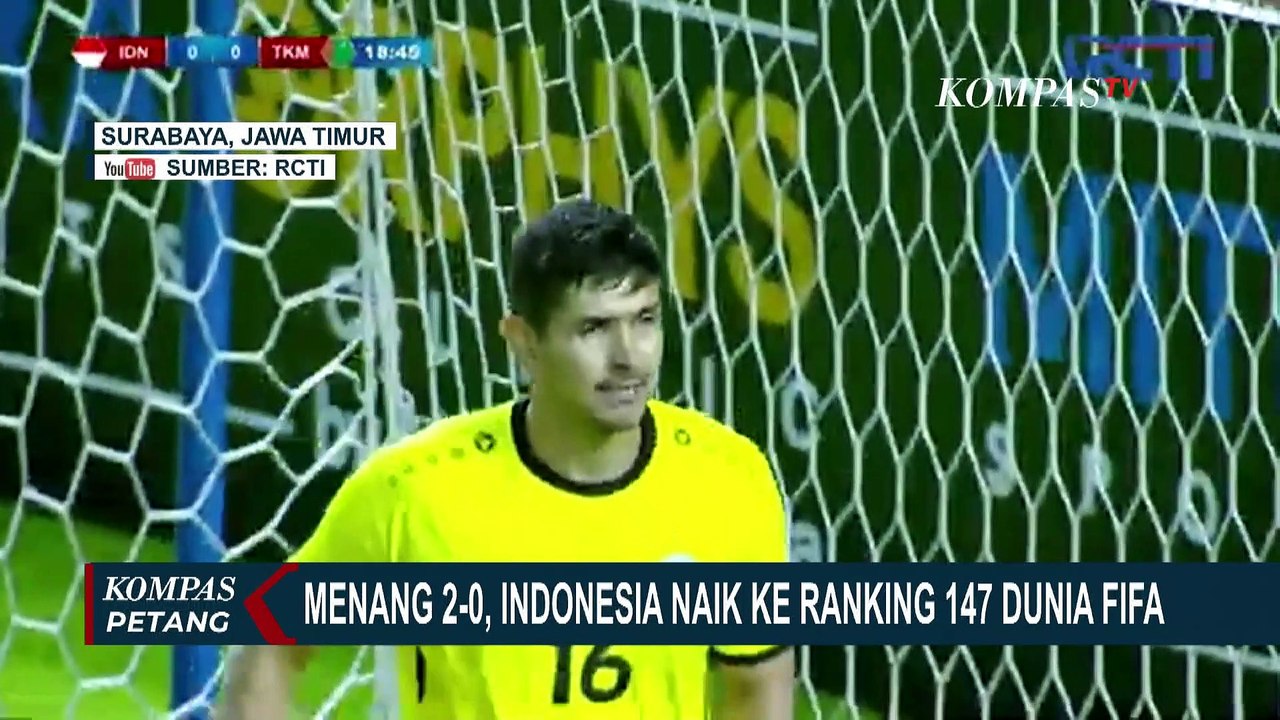 Menang 2-0 atas Turkmenistan, Timnas Indonesia Naik ke Peringkat 147 dunia FIFA