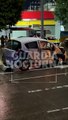 #Preliminar Una camioneta terminó sobre las vías del tren ligero luego de participar en un aparatoso choque sobre avenida Colón y López de Legaspi #GuardiaNocturna