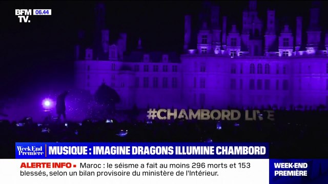 Le château de Chambord transformé en salle de concert grandeur nature pour le show d'Imagine Dragons, devant près de 30.000 personnes
