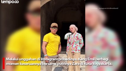 Momen Kompak Ridwan Kamil dan Zara Healing ke Yogyakarta