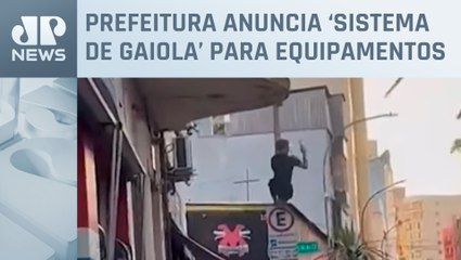 Vídeo mostra câmeras sendo destruídas na Cracolândia