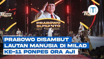 Prabowo Disambut Lautan Manusia di Milad ke-11 Ponpes Ora Aji Jogyakarta