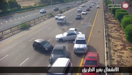 شرطة أبوظبي تنشر فيديوهات حوادث لتوضيح مخاطر التشتت أثناء القيادة
