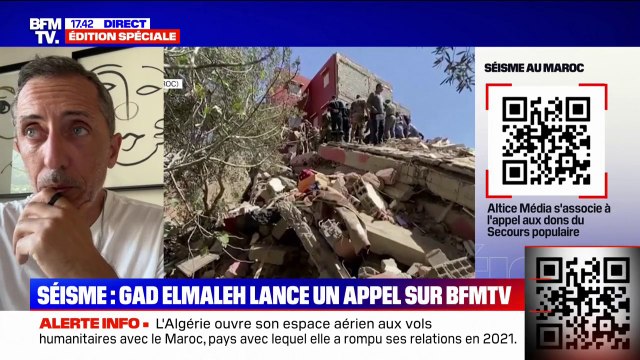 Séisme au Maroc: On discute avec quelques artistes pour essayer d'organiser un gala ou une émission de charité, affirme Gad Elmaleh