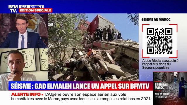 Séisme au Maroc : L'humoriste et comédien Gad Elmaleh, né à Casablanca, annonce réfléchir avec d'autres artistes à une émission pour recueillir des fonds pour aider les victimes
