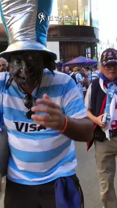 Los hinchas argentinos alientan en la previa Los Pumas vs Inglaterra