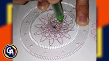 DIBUJANDO un interesante hipotrocoide con un espirógrafo en algunos segundos. (VIDEO 28). DRAWING an interesting hypotrochoid with a spirograph in a few seconds. (VIDEO 28).