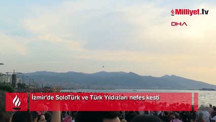 İzmir'in birçok yerinden görüldü! SoloTürk ve Türk Yıldızları hayran bıraktı