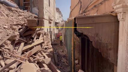 La ciudad vieja de Marraquech, en ruinas