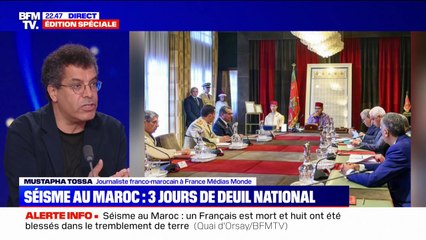 Séisme au Maroc: "Le roi n'a pas l'habitude de réagir à chaud", affirme le journaliste Mustapha Tossa