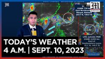 Today's Weather, 4 A.M. | Sept. 10, 2023