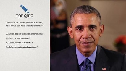 Obama: «Basta con l'ossessione dei test»