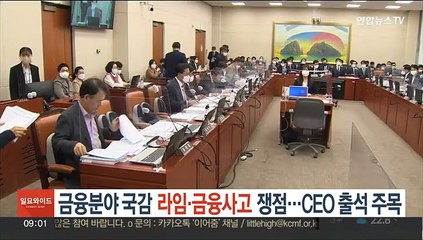 금융분야 국감 '라임·금융사고' 쟁점…CEO 출석 주목