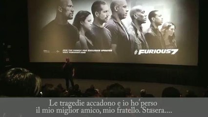 Fast&Furious 7, Vin Diesel ricorda Paul e si commuove