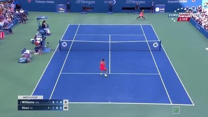 Roberta Vinci batte Serena Williams: il match point