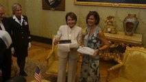 Laura Boldrini incontra Nancy Pelosi