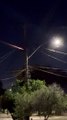 Meteor Streaks Across Night Sky